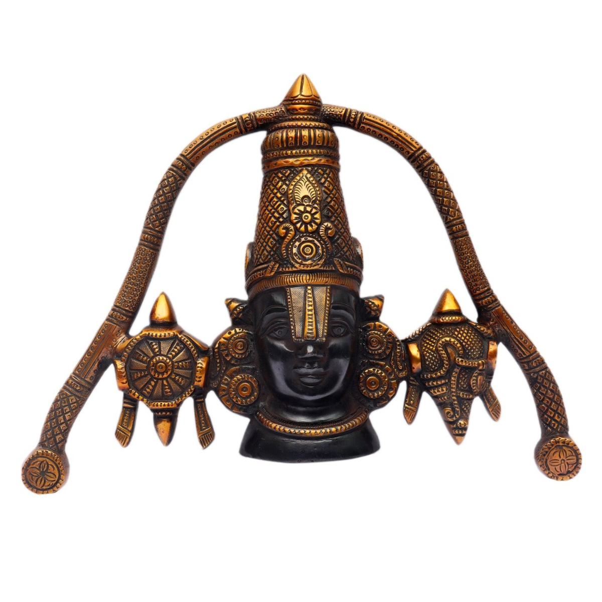 Brass Lord Balaji Wall Hanging with Shanka Chakra