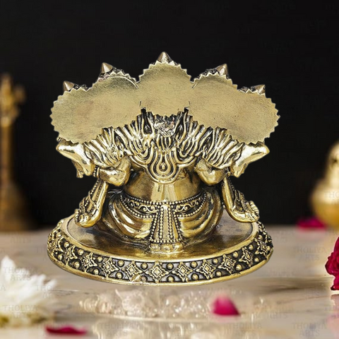 Superfine Brass Panchamukhi Ganesh Idol as Symbol of Wisdom & Protection