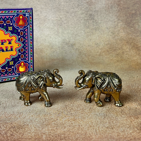 Superfine Brass Elephant Pair for home decore