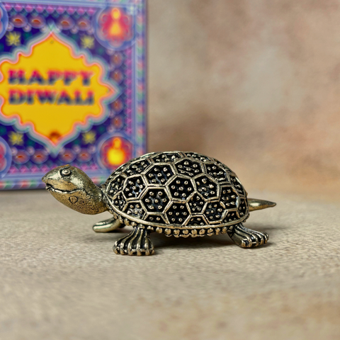 Superfine Brass Turtle Showpiece for Home Decor & Vastu ( Big )