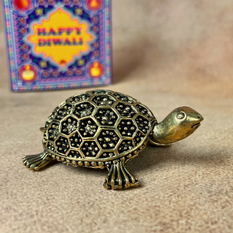 Superfine Brass Turtle Showpiece for Home Decor & Vastu ( Big )