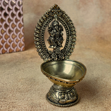 Antique Finish Superfine Brass Ganesh Diya Oil Lamp for Pooja, Home Temple & Festive Decor ( 5 Inch )