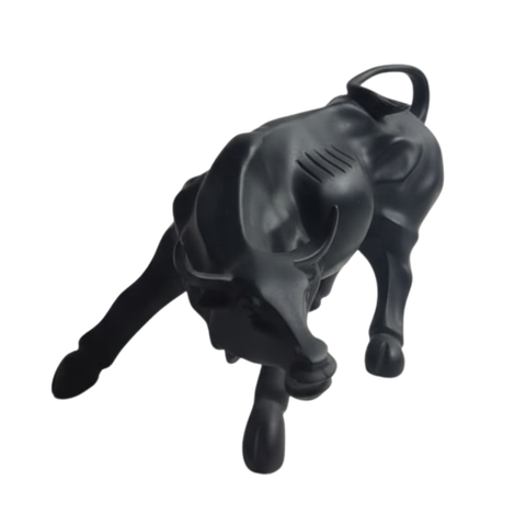 Black Bull Statue In Resin -  11 inch |Symbol of Strength And Power