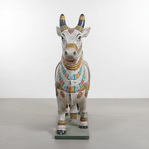 Nandi Statue Wooden for Vastu , Home & Spiritual Decor - 26.5 inch