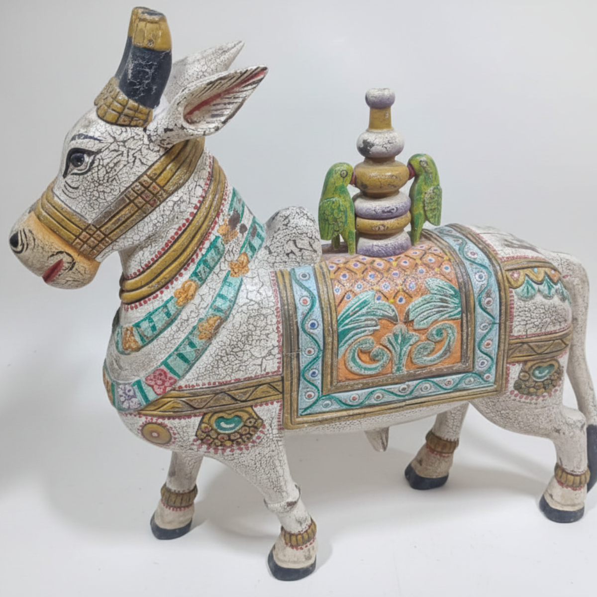 Nandi Statue Wooden for Vastu , Home & Spiritual Decor - 26.5 inch