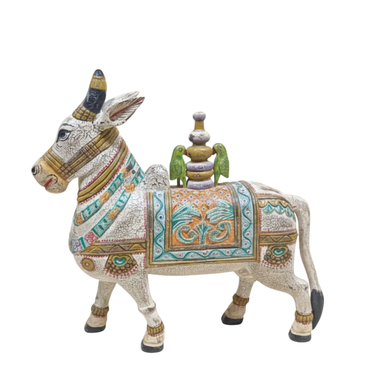 Nandi Statue Wooden for Vastu , Home & Spiritual Decor - 26.5 inch