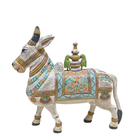 Nandi Statue Wooden for Vastu , Home & Spiritual Decor - 26.5 inch