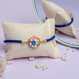 Evil Eye Rainbow Adjustable Lumba Rakhi for Bhabhi  (Roli + Chawal)