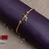 Mahakal Golden Rakhi for Brother with Roli Chawal