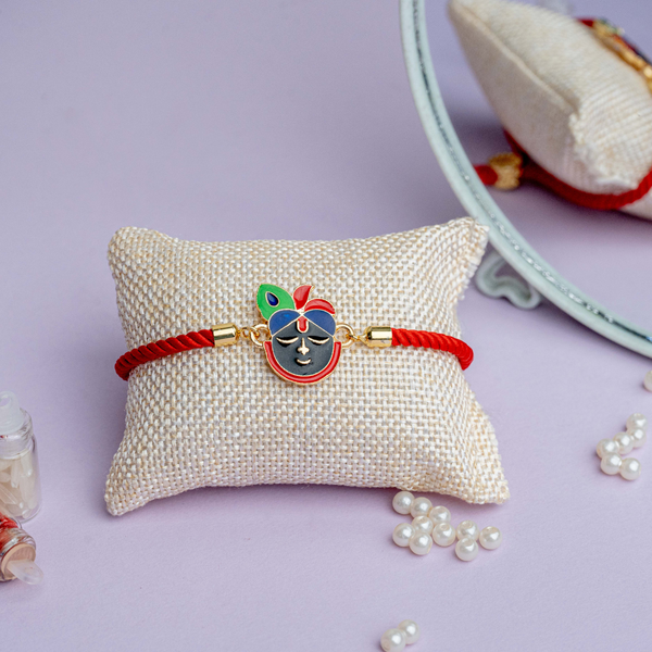 Sri Nath Ji Rakhi Adjustable for Brother With Roli Chawal