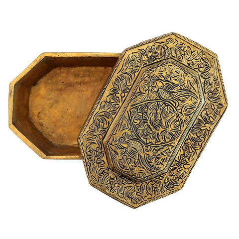 surmedani,storebox,sindoorbox,packet,organiser,ketli,jwellarybox,Brass Handcrafted Jewellery Box