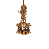 Krishna Hnaging Diya With Bell 8 inch
