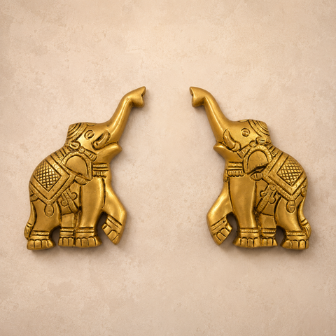 Uptrunk Elephants Brass Pair