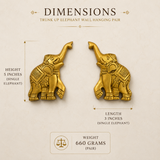 Uptrunk Elephants Brass Pair