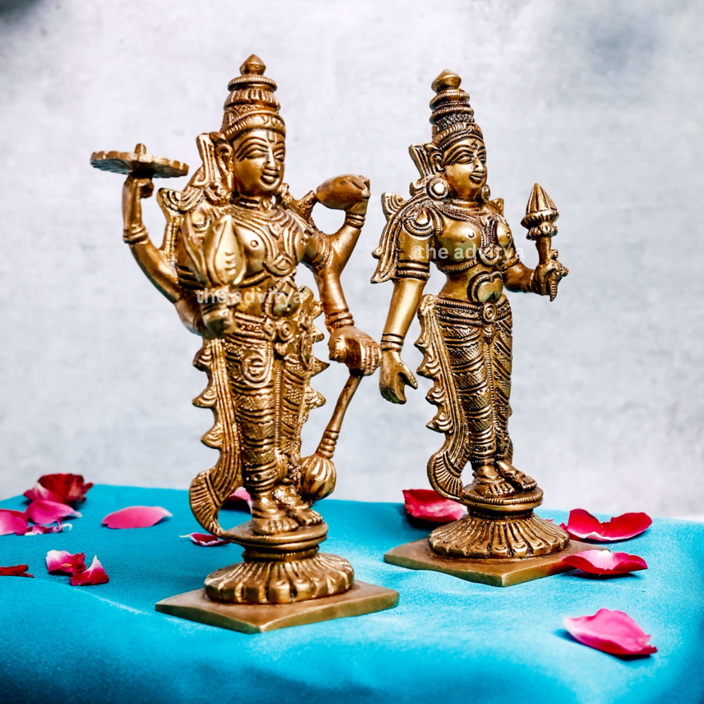 The Advitya | Brass Laxmi Narayana Murti | Vishnulaxmi