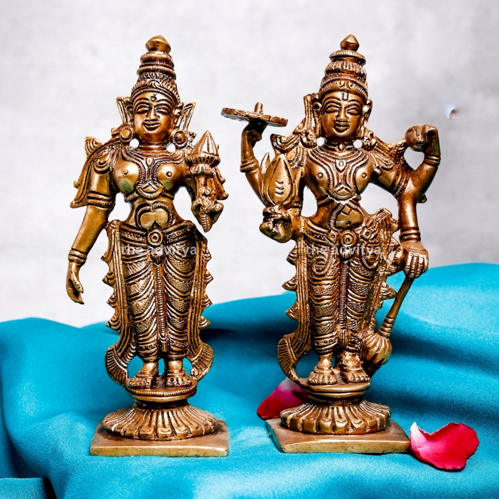 The Advitya | Brass Laxmi Narayana Murti | Vishnulaxmi