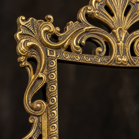 Vintage Photo Frame Brass Wall Decor | 12 X 17.8 Inches