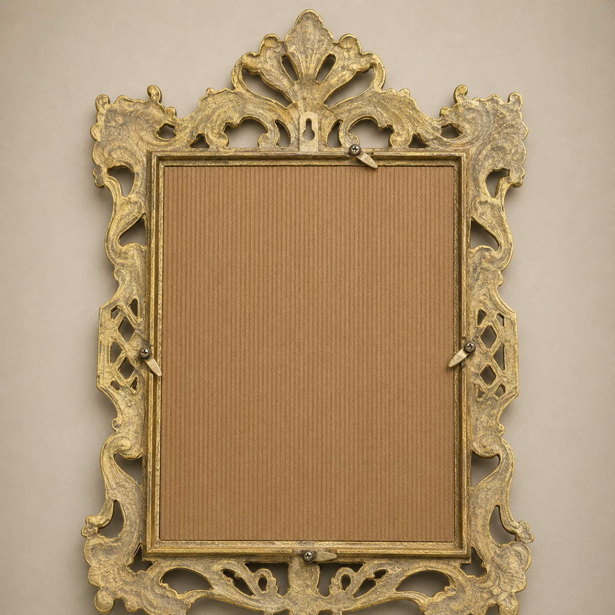 Vintage Photo Frame Brass Wall Decor | 12 X 17.8 Inches