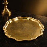 Brass Thali for Pooja | Serving  8-Inch | Traditional Pooja Plate | Rakhi & Accessories Not Included