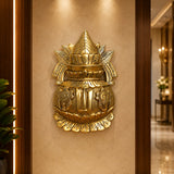 Brass Vaishnav Tilak Kalash Wall Hanging | Traditional Hindu Wall Décor for Home, Temple & Entrance | 10 x 6 Inch