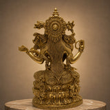 Brass Saraswati Statue – 15 Inch Handcrafted Decorative Idol for Home, Office & Temple Décor