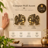 Handcrafted Brass Peacock Wall Decor Pair | Traditional Indian Wall Hanging Art