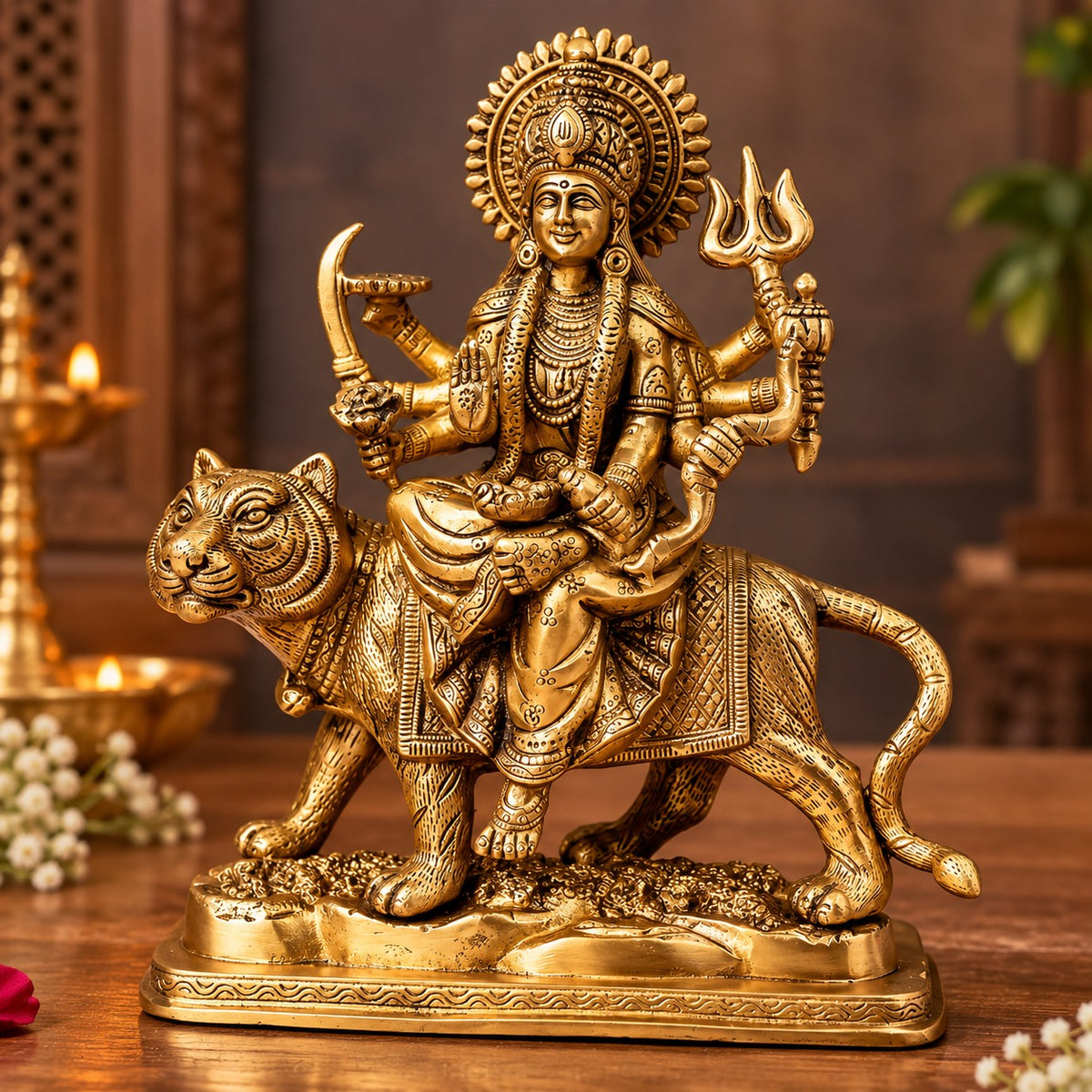 Durga Mata Murti Riding On a Lion