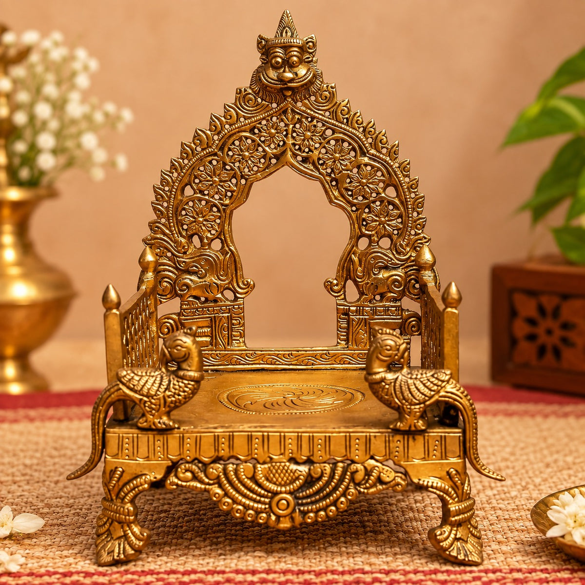 Brass Yali Singhasan