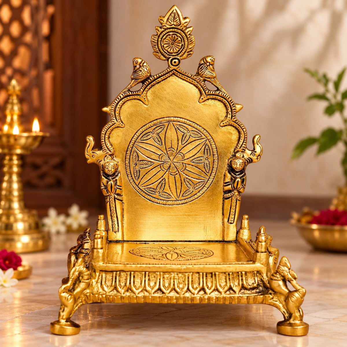 Chakra Brass Singhasan - God Throne