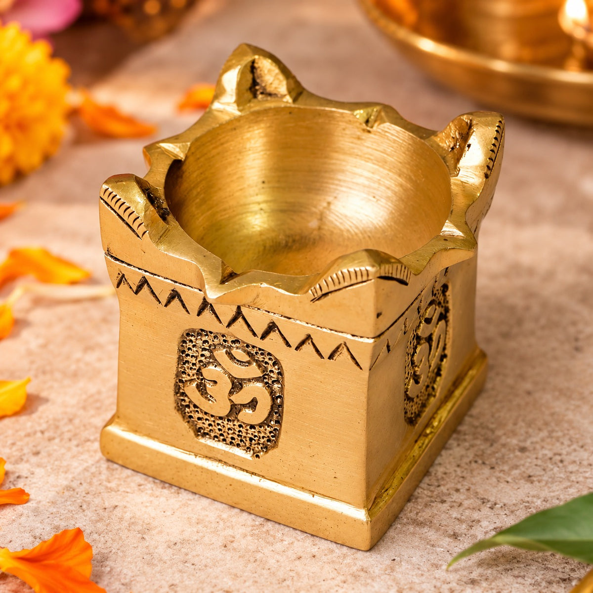 Brass Tulsi Diya (Lamp)