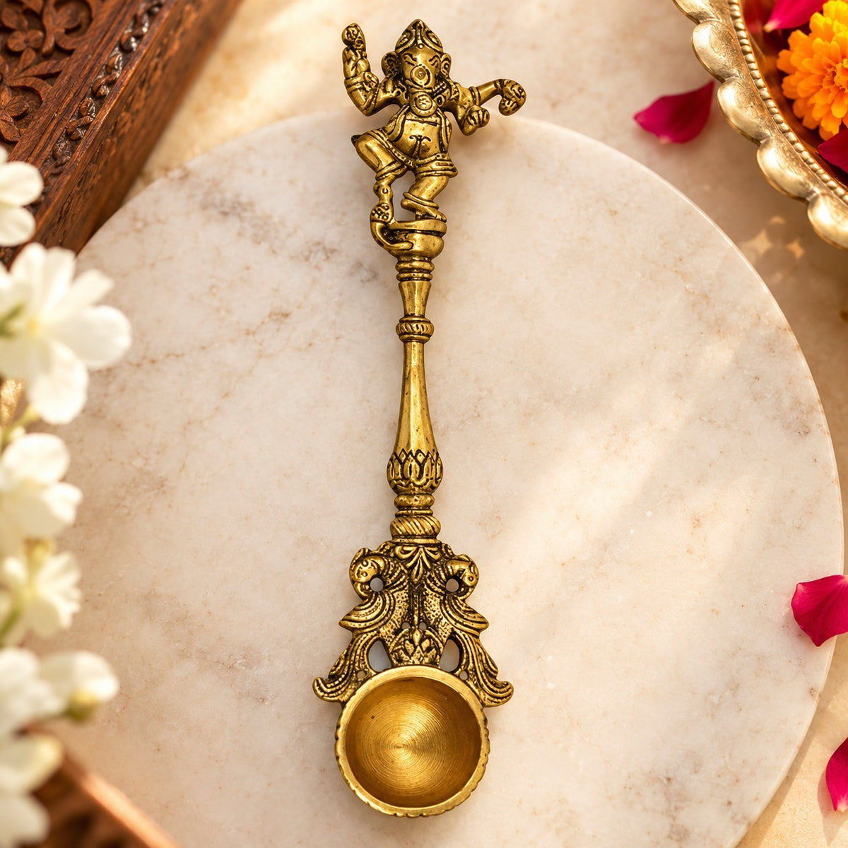 Brass Ganesha Arghaa Spoon