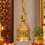 Brass  Laxmi Wall Hanging  Bell