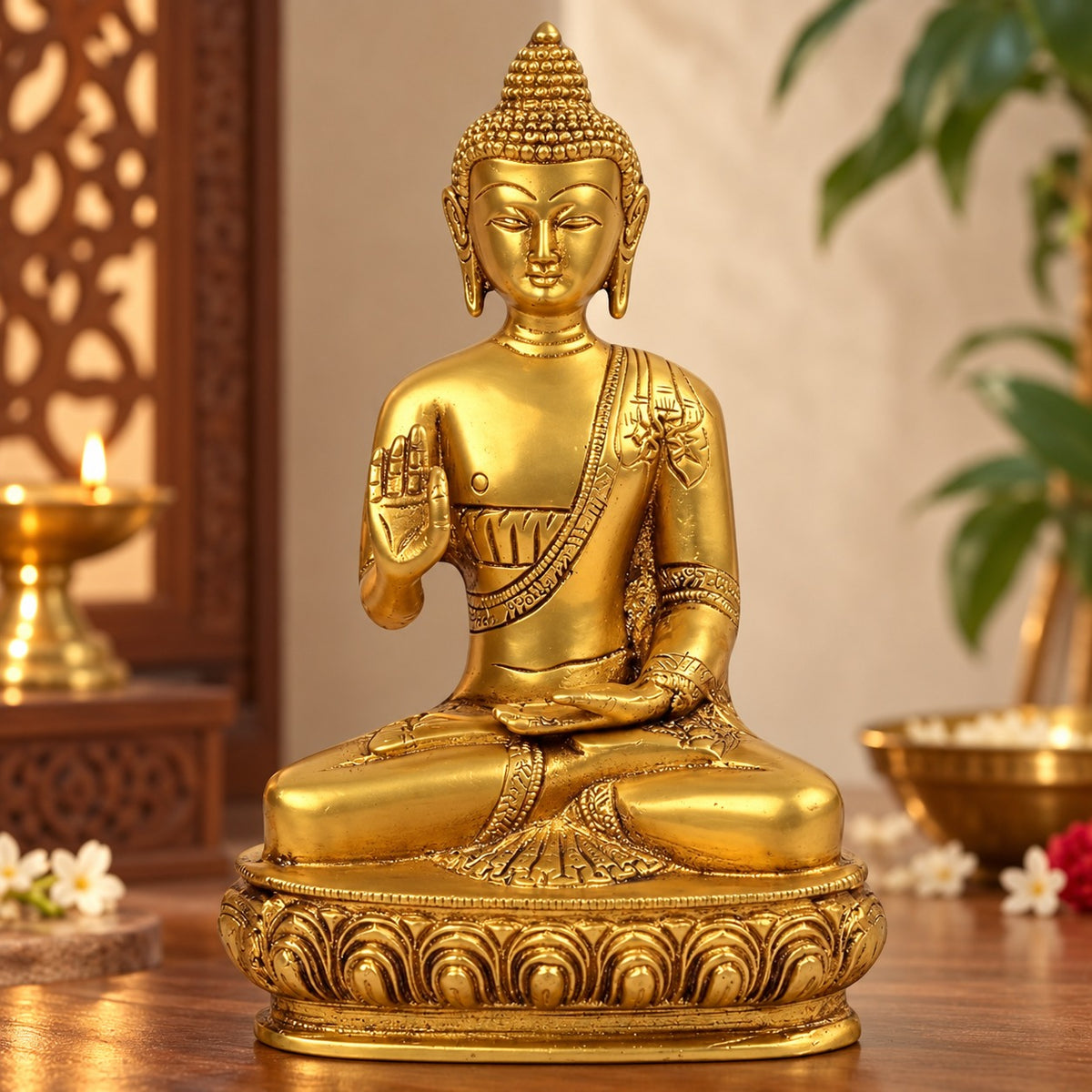 Amitabha Buddha Brass Statue