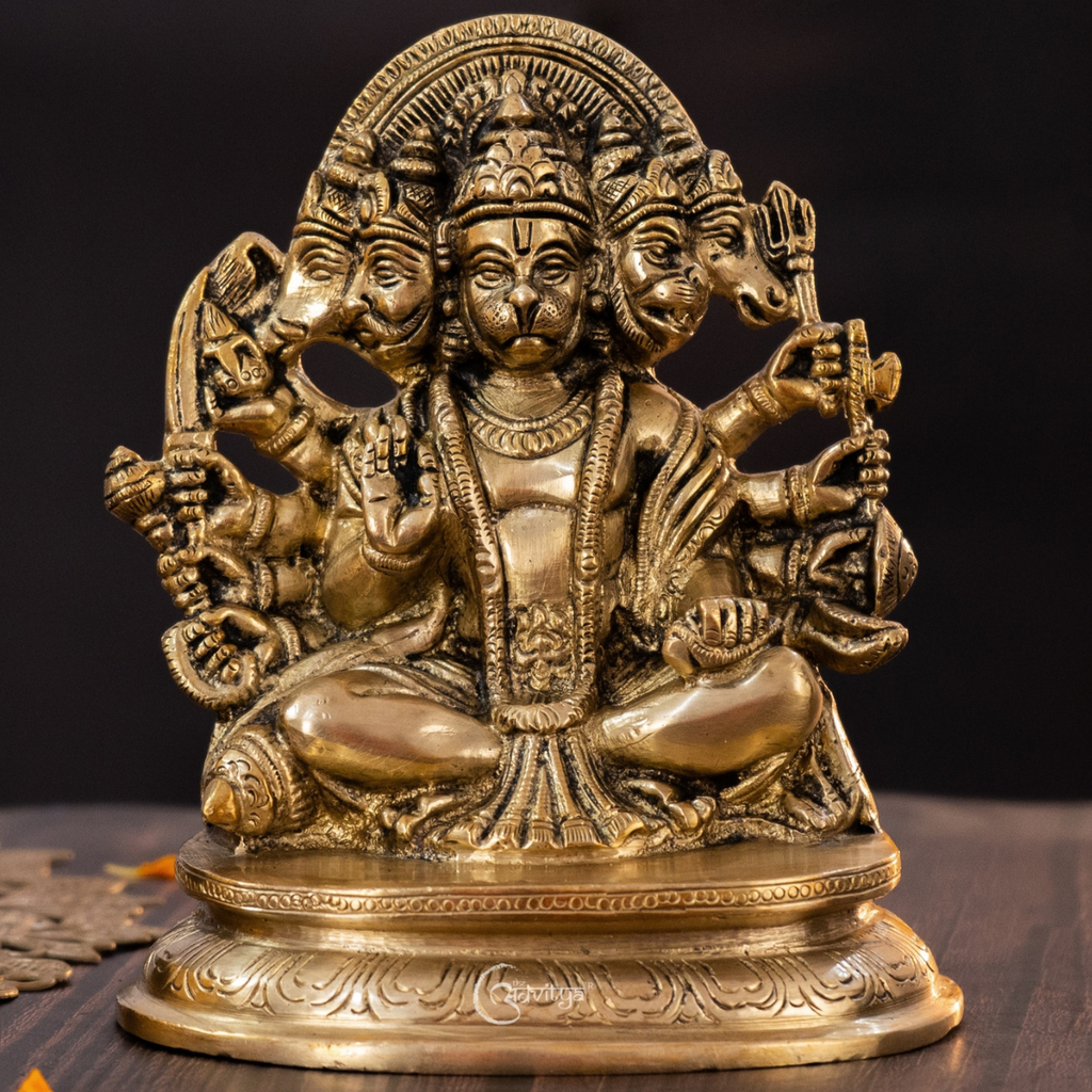 Panchamukhi Hanuman Brass Idol