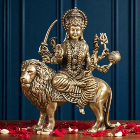 Superfine Brass Durga Hindu Goddess ( Big )