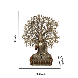 Superfine Brass Buddha with Kalpavriksha Tree Statue