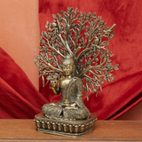 Superfine Brass Buddha with Kalpavriksha Tree Statue