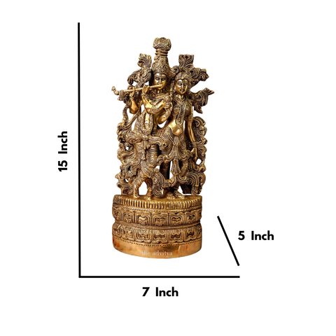 Brass Radha Krishna Superfine Large Statue