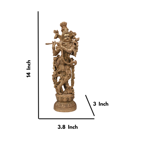 Brass Detailed Radha Krishna Idol
