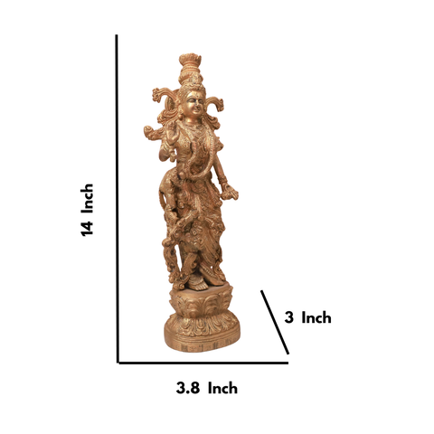 Brass Detailed Radha Krishna Idol