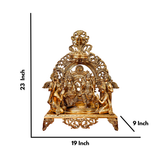 Brass Ram Darbar Statue on Singhasan Superfine