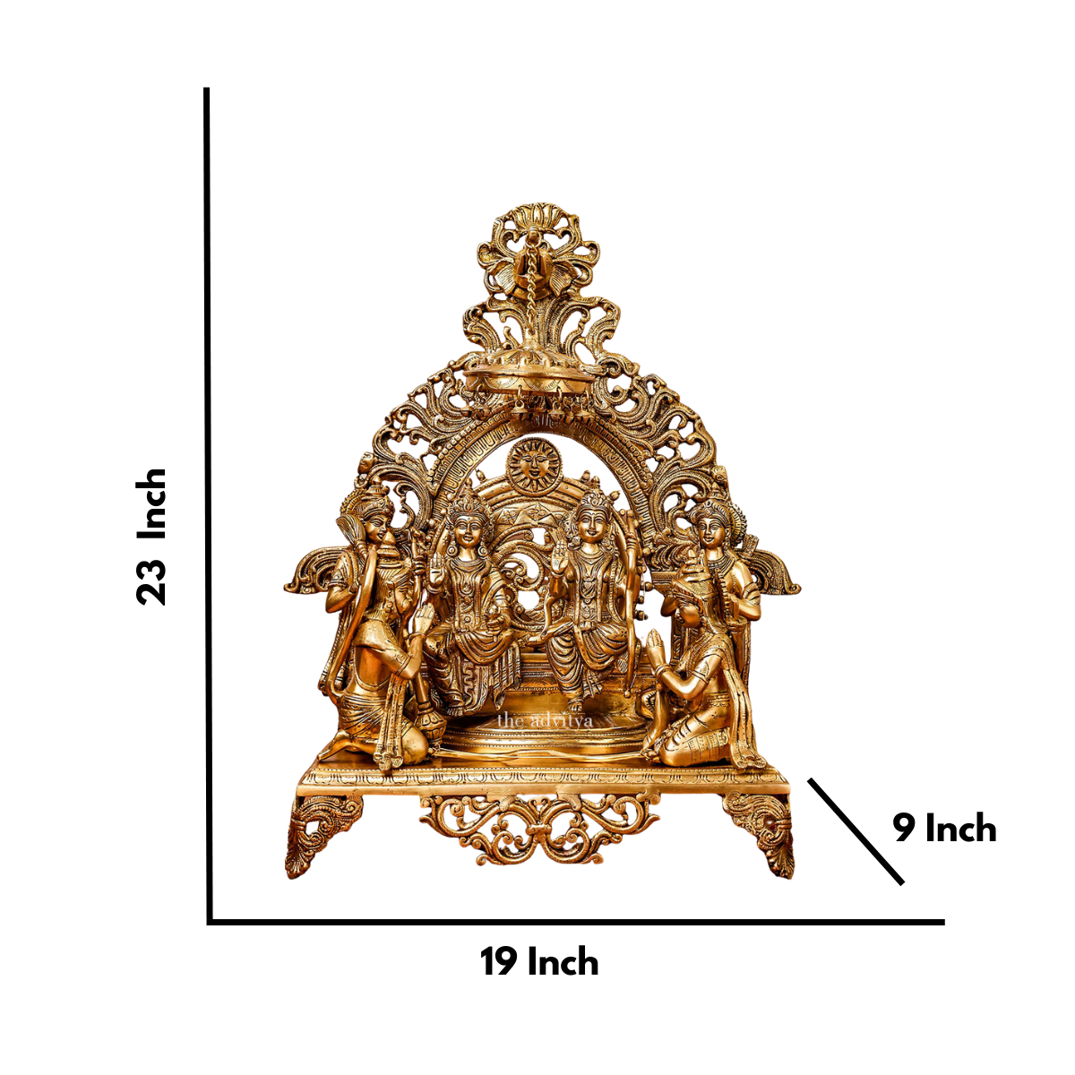 Brass Ram Darbar Statue on Singhasan Superfine