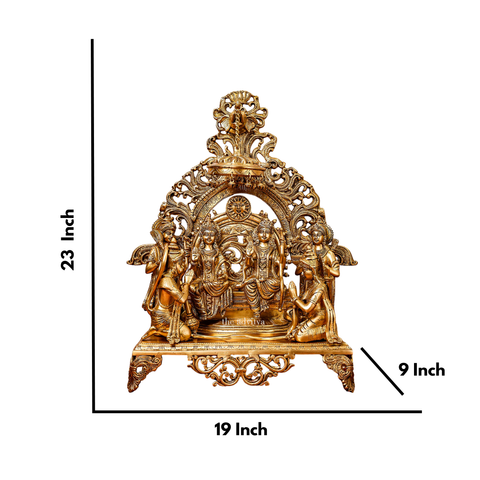Brass Ram Darbar Statue on Singhasan Superfine
