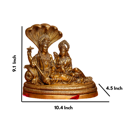 Brass Vishnu Laxmi Statue