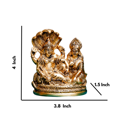 Brass Vishnu and Lakshmi Idol
