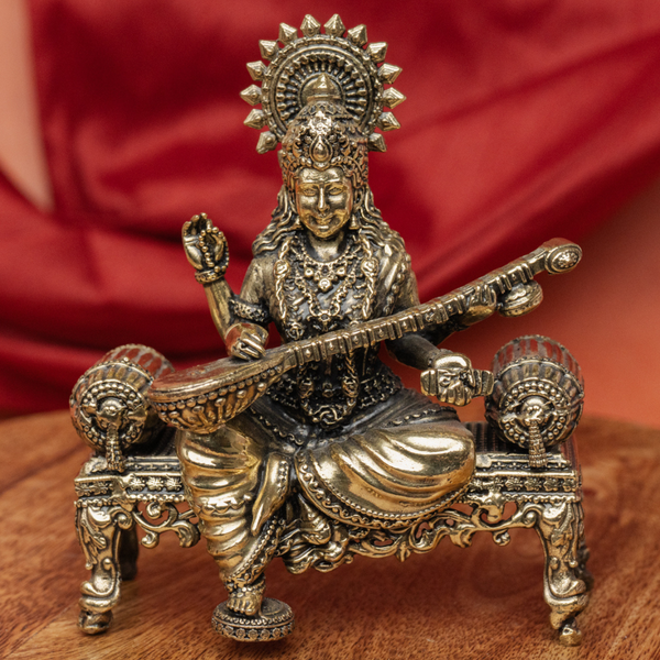 Superfine Brass Saraswati Statue