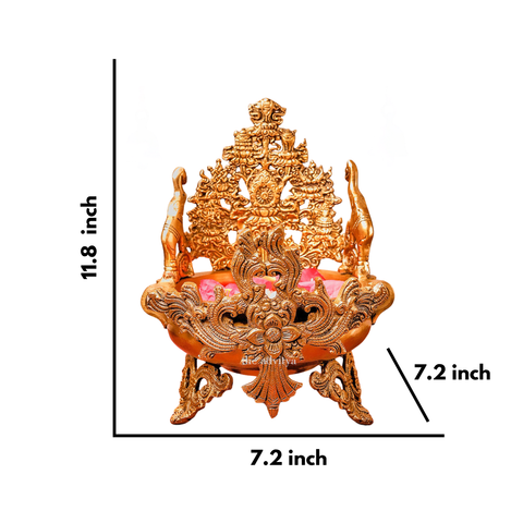 Beautifully Carved Brass Urli | Elegant Decorative Bowl for Home Decor