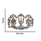 Brass Sankh Chakra Namah Wall Hanging Plate