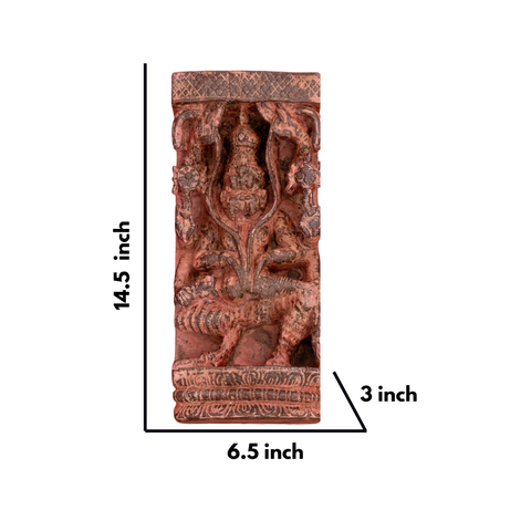 Wooden Narasimha Avatar Wall Hanging Panel