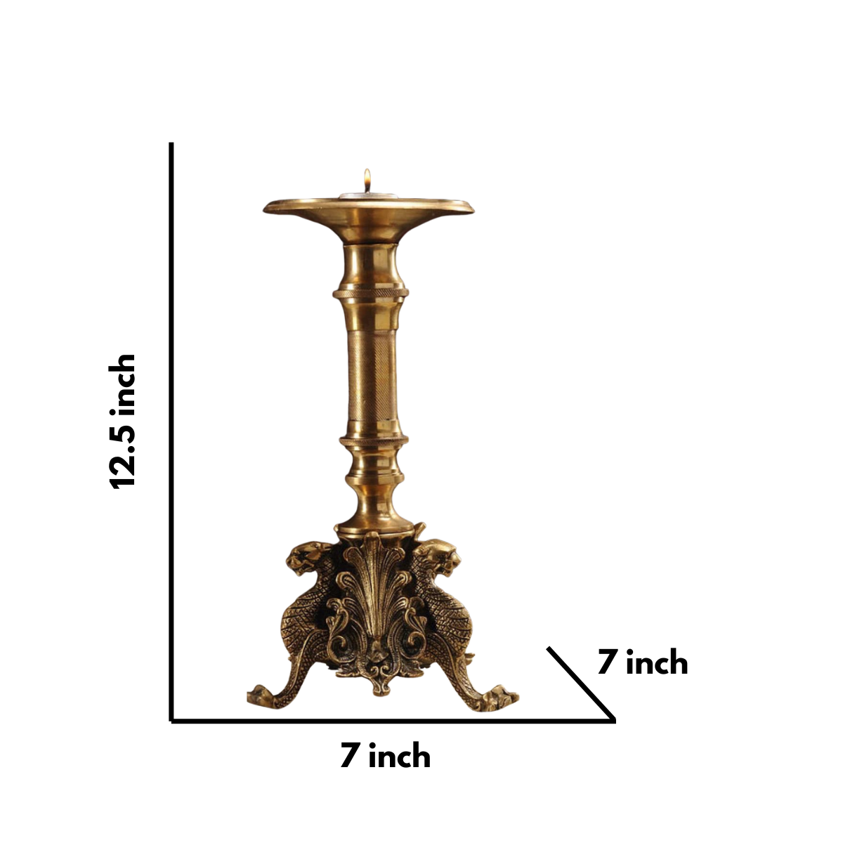 Vintage Chinese Candle Stand Medium